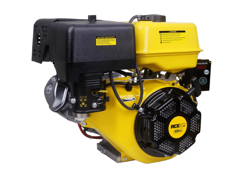 
Aceup Energy 15HP 420cc Gas Engine Horizontal Shaft, 4 Stroke OHV Gas Motor with EZ Electric Start, Shaft 1" (25.4mm) Diameter