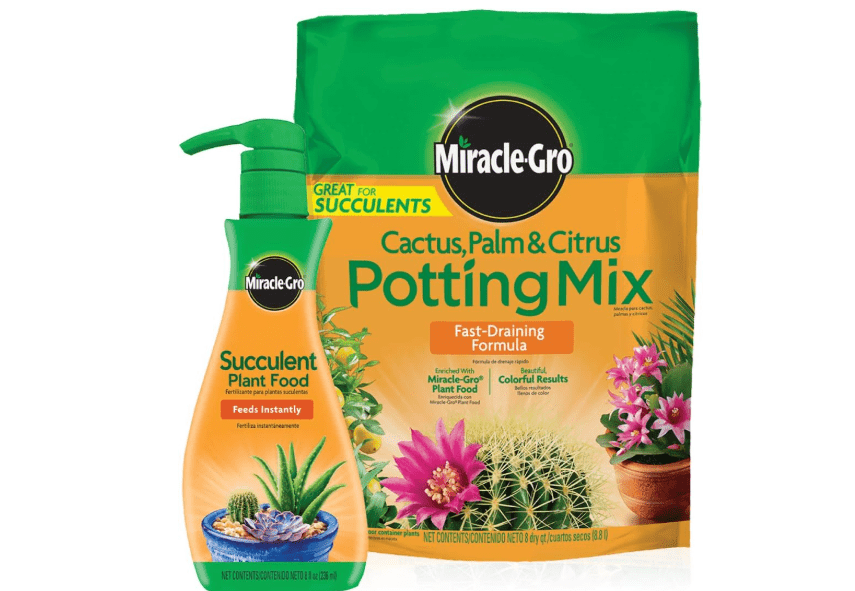 
Miracle-Gro Cactus, Palm & Citrus Potting Mix and Succulent Plant Food - Bundle of Potting Soil (8 qt.) and Liquid Plant Food (8 oz.) for Growing and.