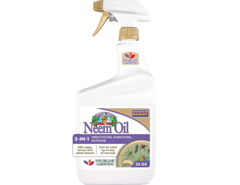 Bonide Captain Jack's Neem Oil, 32 oz Ready-to-Use Spray, Multi-Purpose Fungicide, Insecticide and Miticide for Organic Gardening