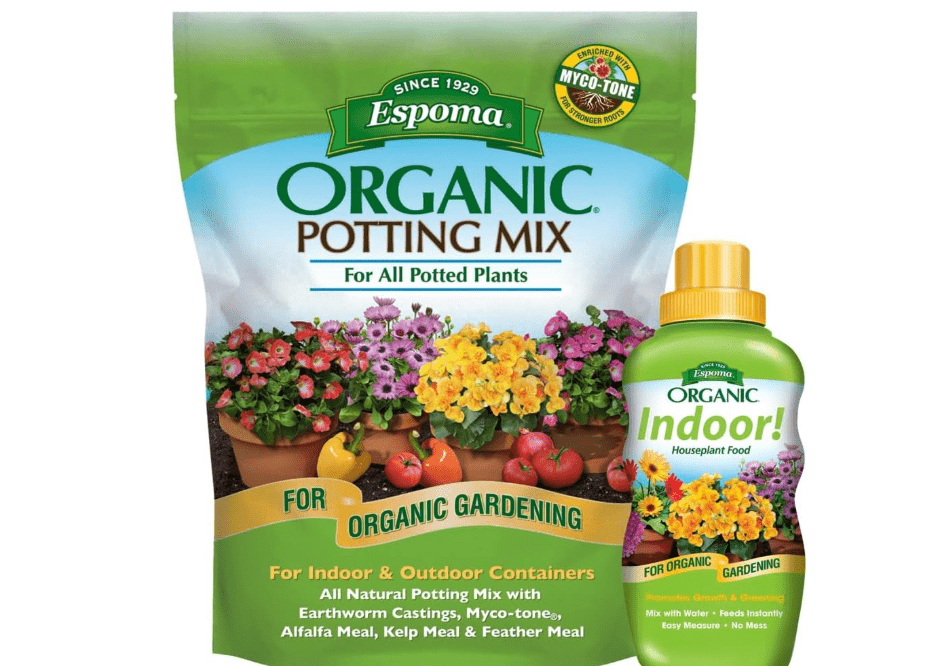 
Espoma Organic Potting Soil Mix 4qt Bag and Indoor! Liquid Plant Food Concentrate 8oz Bottle. Use for Indoor houseplants - for Organic Gardening - Combo Pack

