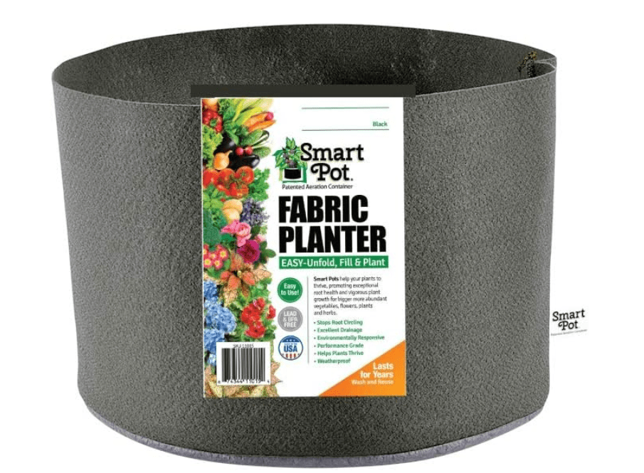 Smart Pots 10-Gallon Smart Pot Soft-Sided Container, Black
