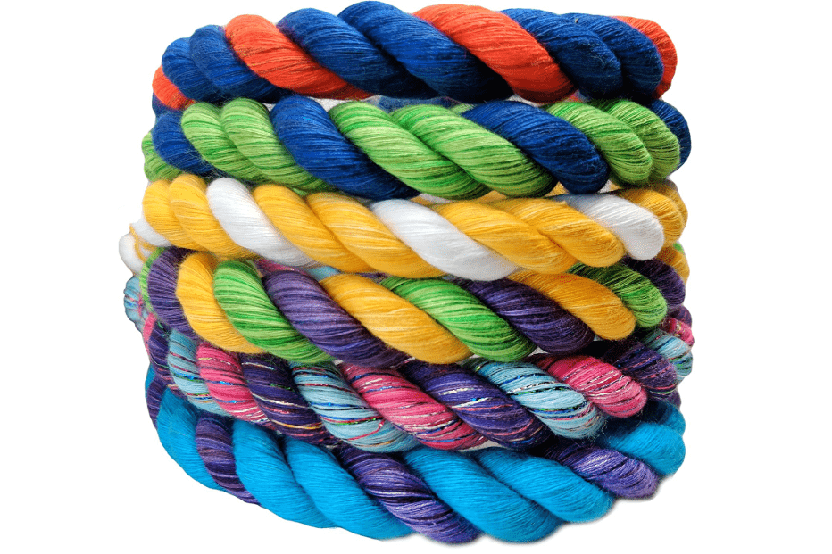 
Ravenox Colorful Twisted Cotton Rope | Made in The USA | Custom Color Triple-Strand Rope and Cordage for Sport, Décor, Pet Toys, Crafts, Macramé and Indoor.