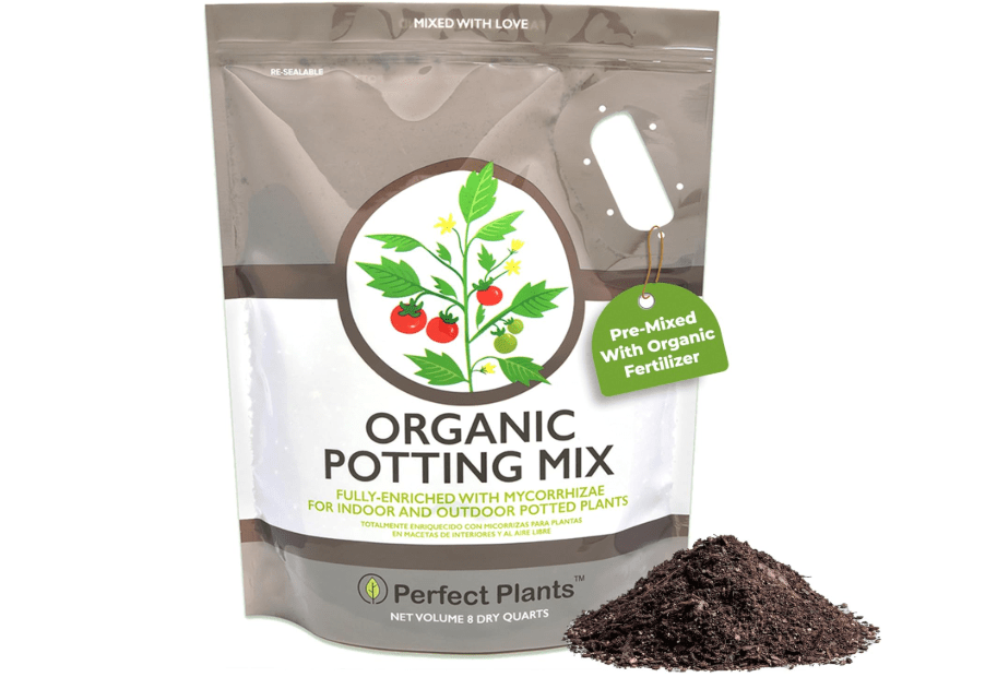 
Organic Potting Mix by Perfect Plants for All Plant Types - 8qts for Indoor and Outdoor Use, Great for Veggies, Spices, and Holistic Herbs