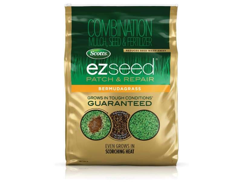 
Scotts EZ Seed Patch & Repair Bermudagrass Combination Mulch, Bermudagrass Seed and Fertilizer for Bare Spots and Repair, Grows in Scorching Heat, 20 lb