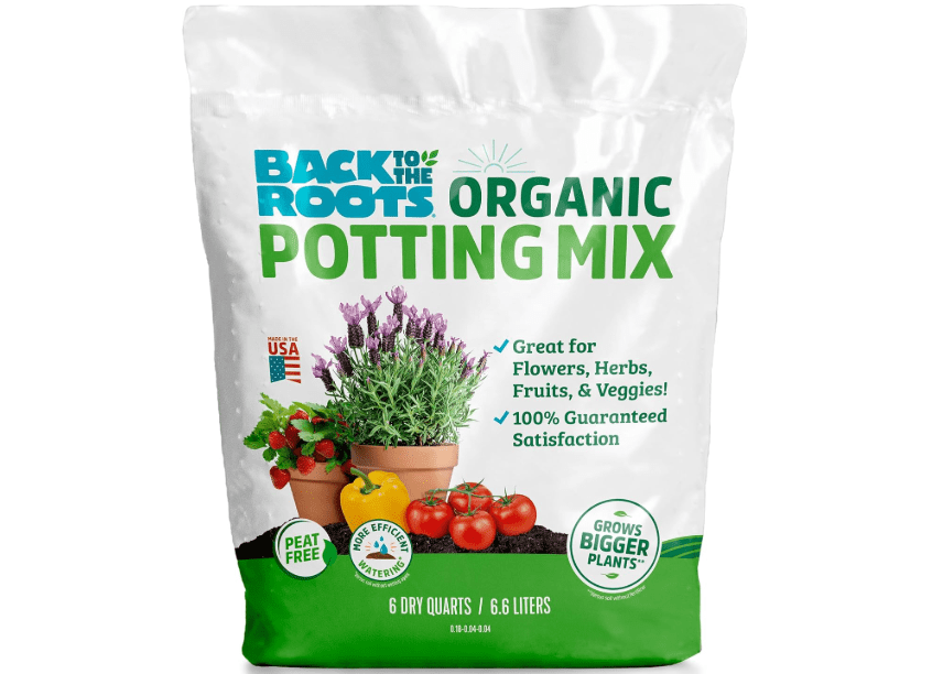 
Back to the Roots 100% Organic Potting Mix (6 Quart) Premium Blend Made in The USA