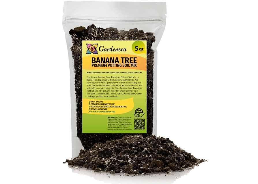 
Premium Banana Tree Soil Mix by Gardenera - Perfect Balance of Organic Matter, Minerals, and Moisture Retention - Unleash The Full Potential of Your Banana