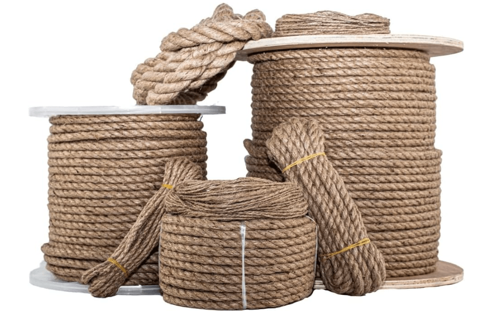 SGT KNOTS Twisted Jute Rope - Natural Fiber for Crafts, Garden, Packing, Home Decor & More