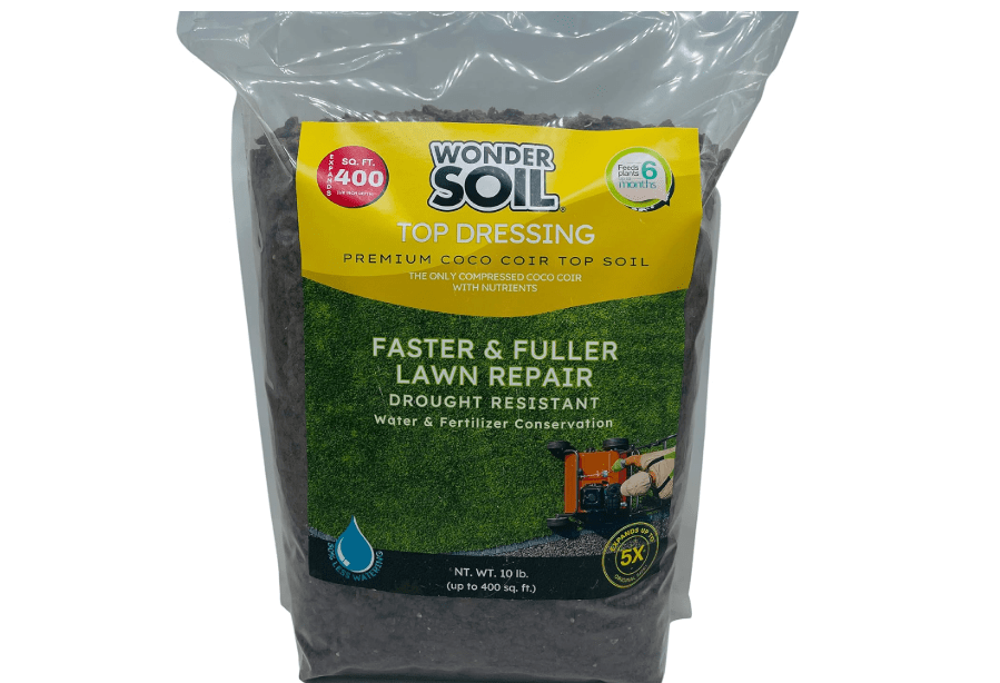 
Premium Nutrient Rich Lawn Top Dressing Turf Expanding Coco Coir Mix – 10 LB Covers up to 400 sq. ft. – Grow Thicker Greener Grass in Drought Heat