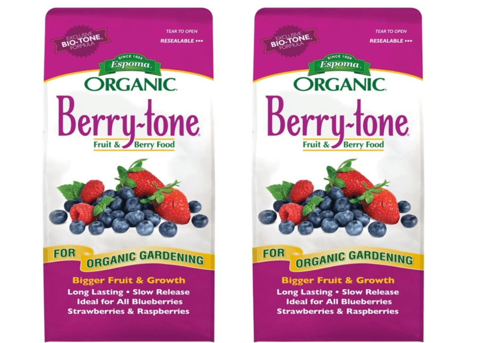 Espoma Organic Berry-Tone 4-3-4 Natural & Organic Fertilizer and Plant Food for All Berries. 4 lb. Bag. Use for Planting & Feeding to Promote