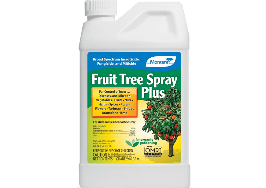 Monterey Fruit Tree Spray Plus – Insecticide & Fungicide for Fruits, Vegetables, Roses & Lawns – Controls Pests & Fungal Diseases