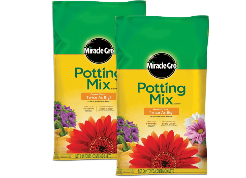 
Miracle-Gro Potting Mix, For Container Plants, Flowers, Vegetables, Annuals, Perennials, Shrubs, Feeds for up to 6 Months, 16. qt., 2-Pack