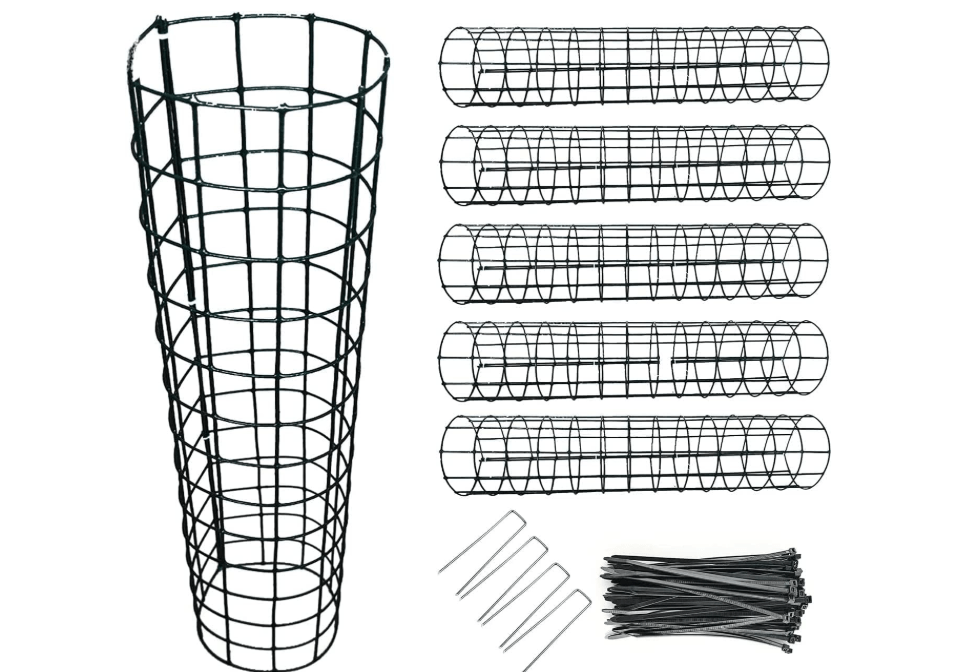 Andwarmth Tree Protectors-Tree Protectors from Deer,Tree Trunk Protector with Zip Ties & Metal Stakes,Tree Wraps to Protect Bark,Tree Tubes,Stacks.
