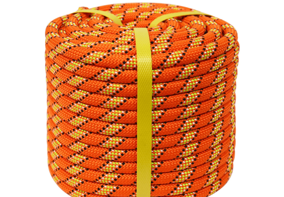 
CRAYZA Double Braided Polyester Rope (1/2 in x 200 ft) Strong Arborist Rigging Rope 48 Strands for Tree Work Climbing Pulling Sailing, Orange