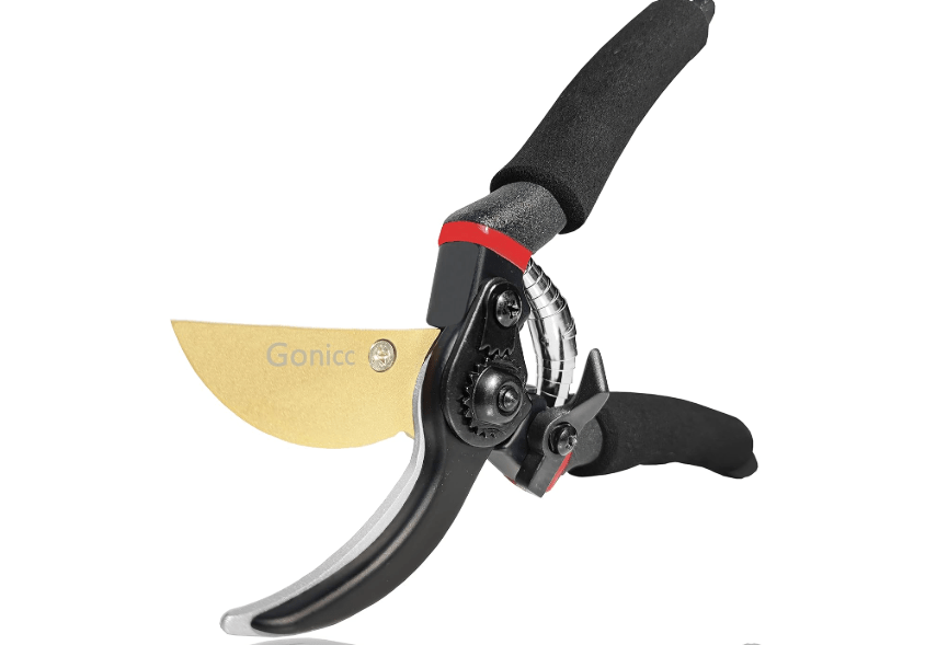 gonicc 8" Professional Premium Titanium Bypass Pruning Shears (GPPS-1003), Hand Pruners, Garden Clippers.