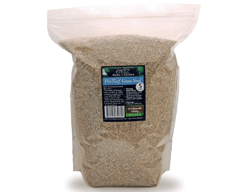  ProTurf Perennial Ryegrass Fine Lawn Seed by Eretz (5lb) - CHOOSE SIZE! Premium Willamette Valley, Oregon Grown Grass Seed