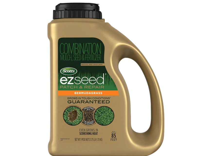 
Scotts EZ Seed Patch & Repair Bermudagrass Combination Mulch, Bermudagrass Seed and Fertilizer for Bare Spots and Repair, Grows in Scorching Heat, 3.75