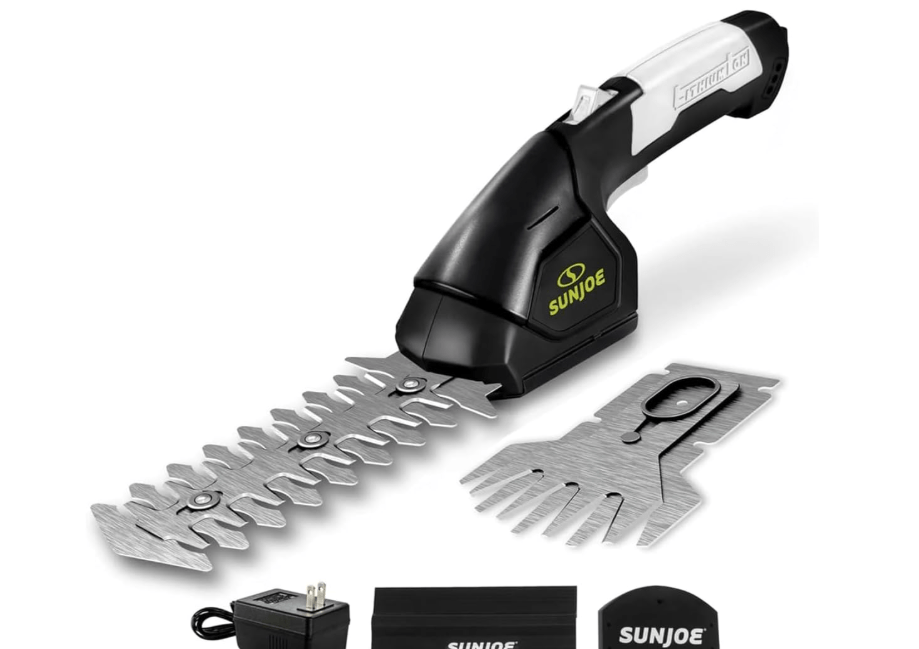 
Sun Joe HJ604C 7.2-Volt 2-in-1 1250-RPM Cordless Grass Shear/Shrubber Handheld Trimmer, Rechargeable On-Board Lithium-Ion Battery and Charger Included
