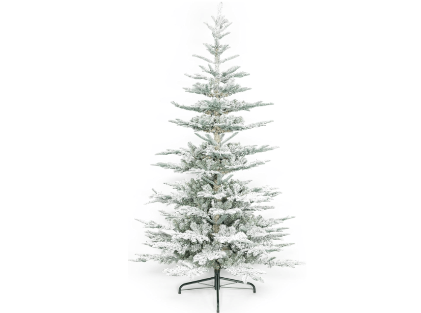 
KING OF CHRISTMAS 7' King Noble Flock Artificial Christmas Tree Unlit