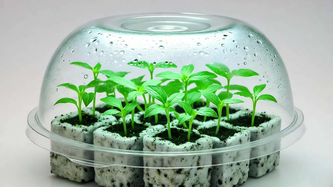 Humidity dome setup for successful cloning pot plants