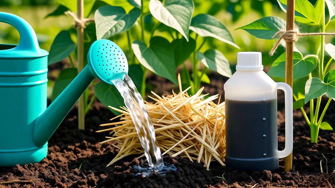 Bean plant weekly care essentials: watering, fertilizing, mulching, and supporting