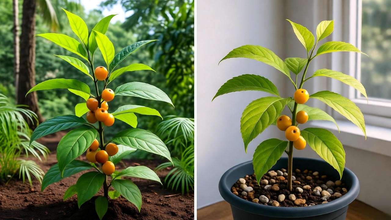 Golden berry plants growing in tropical and indoor temperate climates."