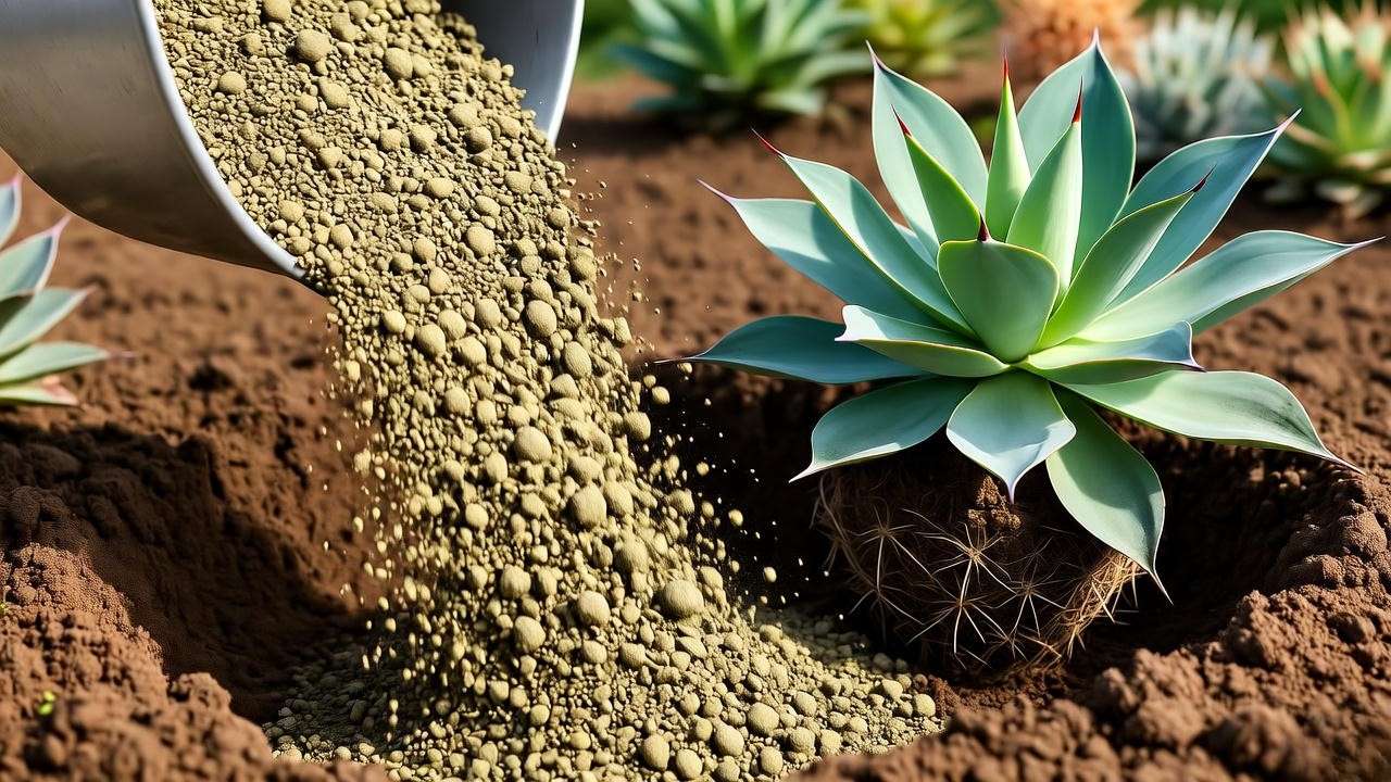 DIY soil mix for Caribbean agave plant with pumice and cactus soil for perfect drainage