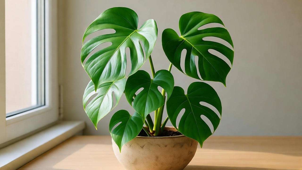 Tractor seat plant in a ceramic pot near a window with indirect light indoors"