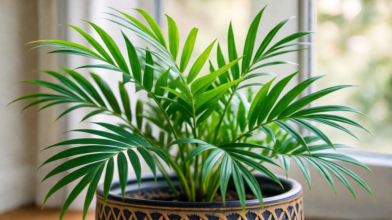Pleomele plant thriving in bright indirect light near a window