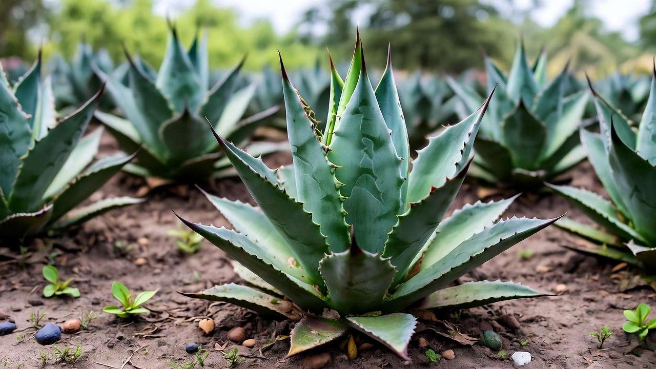 Curing Caribbean agave pup after separation for successful propagation