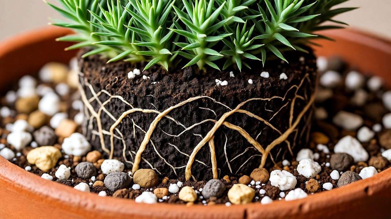 hedgehog plant in fast-draining cactus soil mix with pumice and perlite