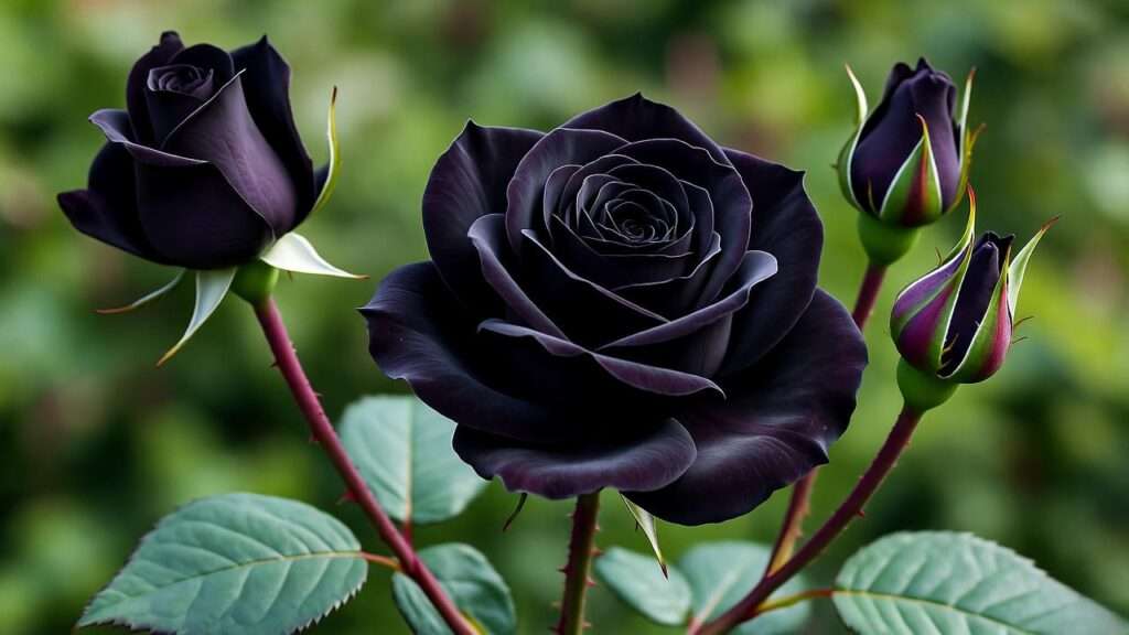 black rose plant