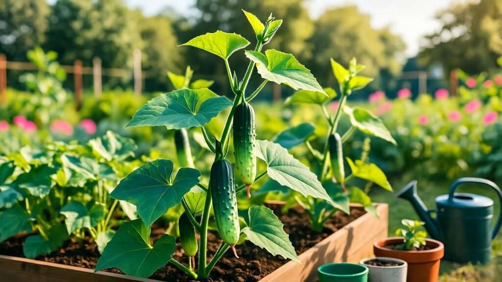 bush cucumber plants
