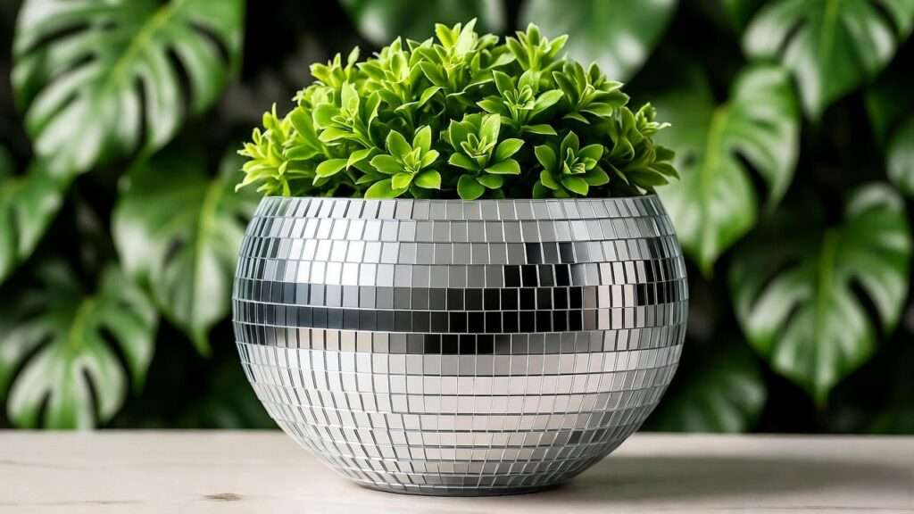 disco ball planter