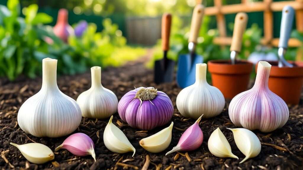 garlic planting spacing