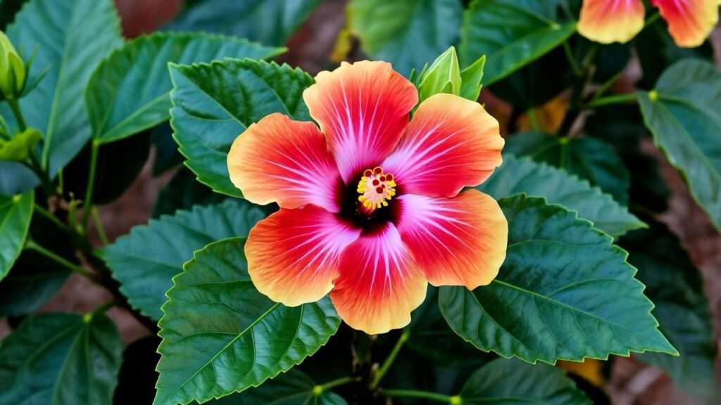 hibiscus plant leaves