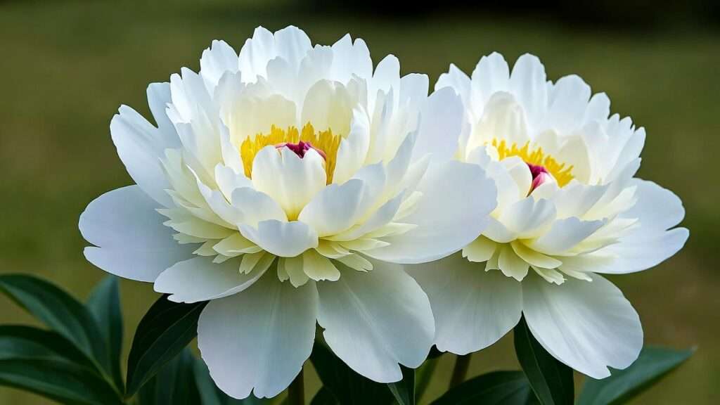 peony plant white
