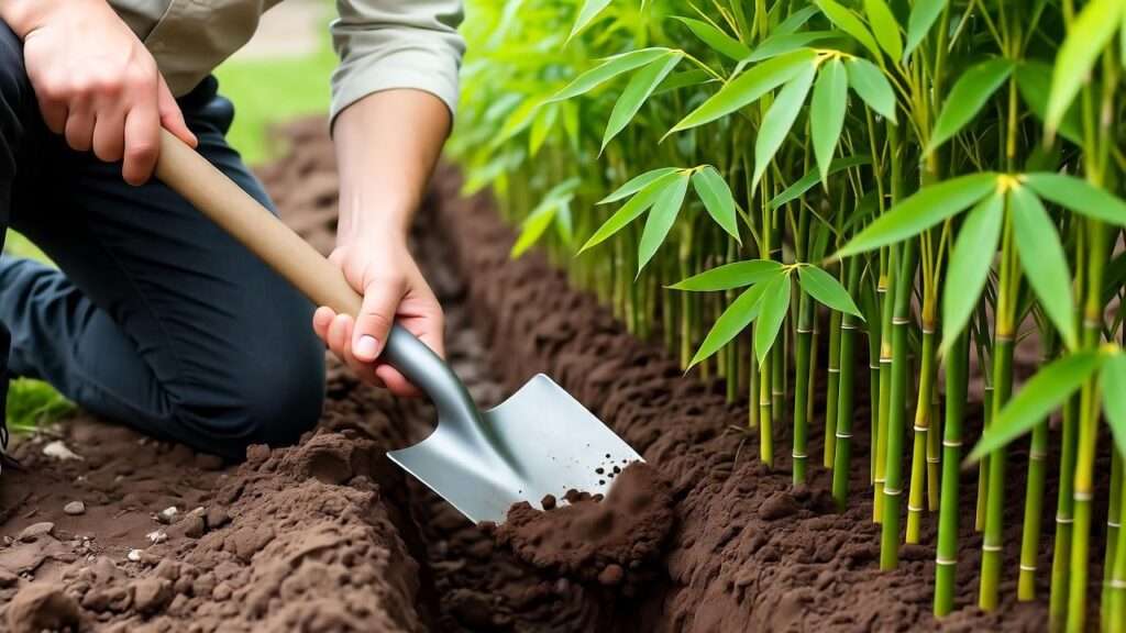 planting bamboo barrier