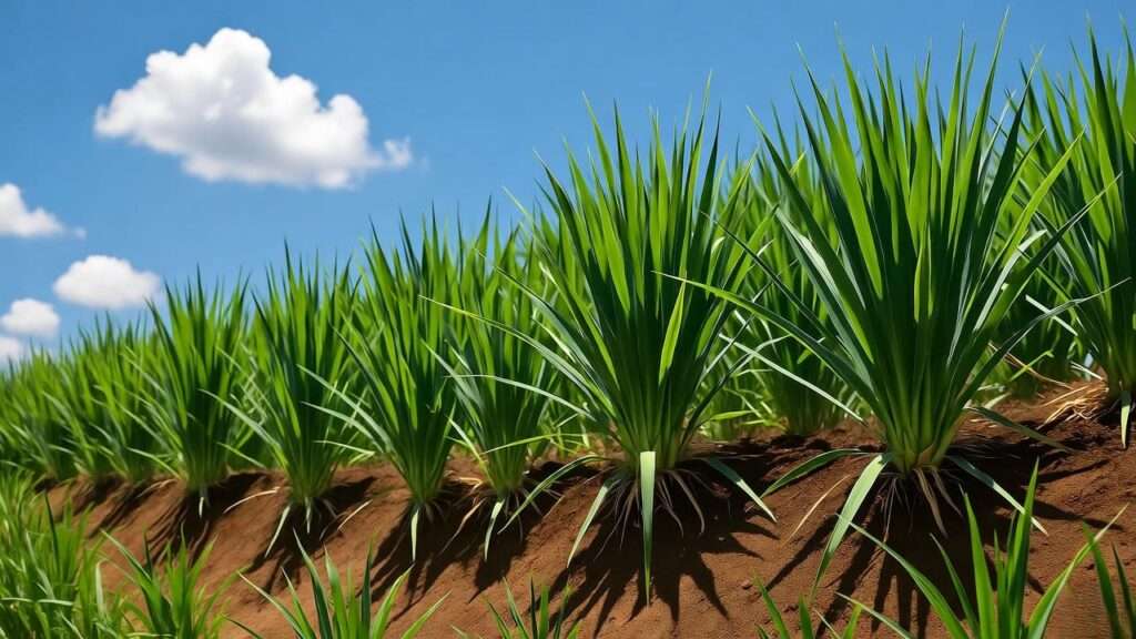 planting vetiver grass
