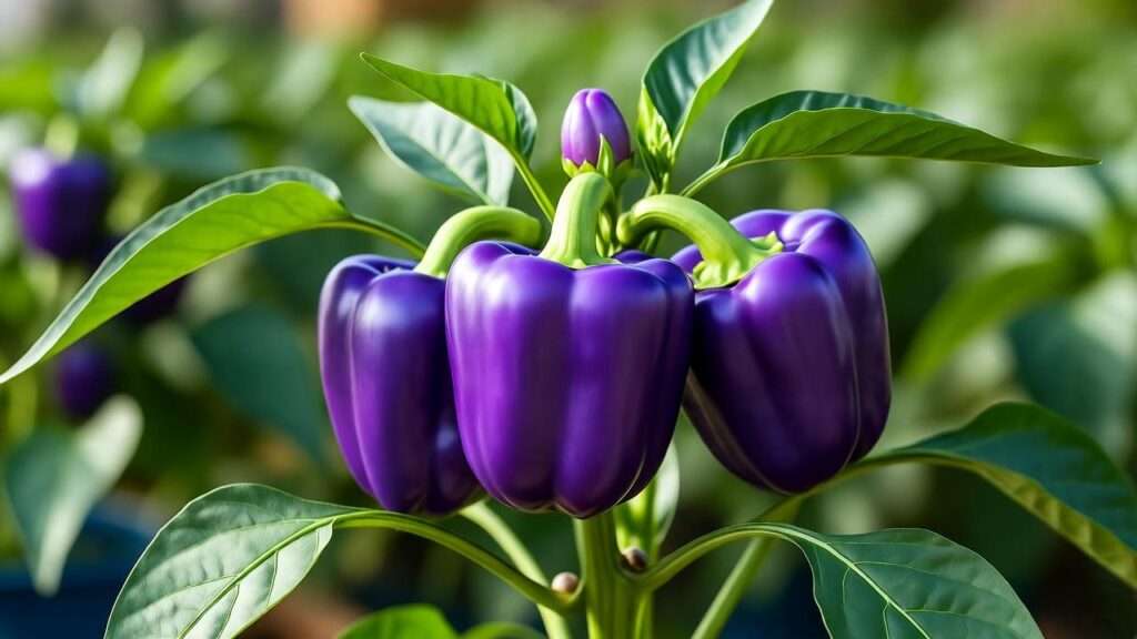 purple bell pepper plant