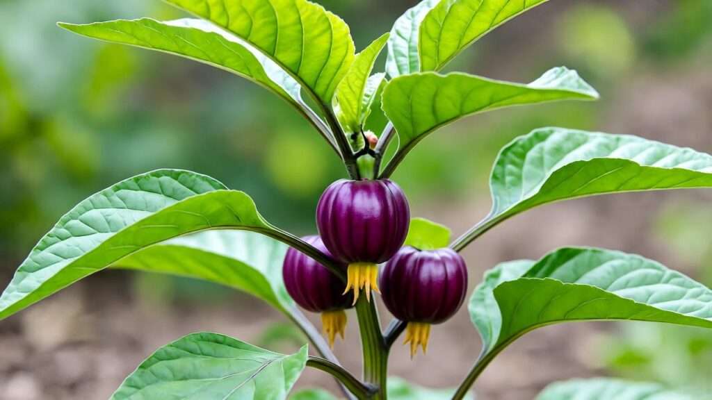 purple tomatillo plant