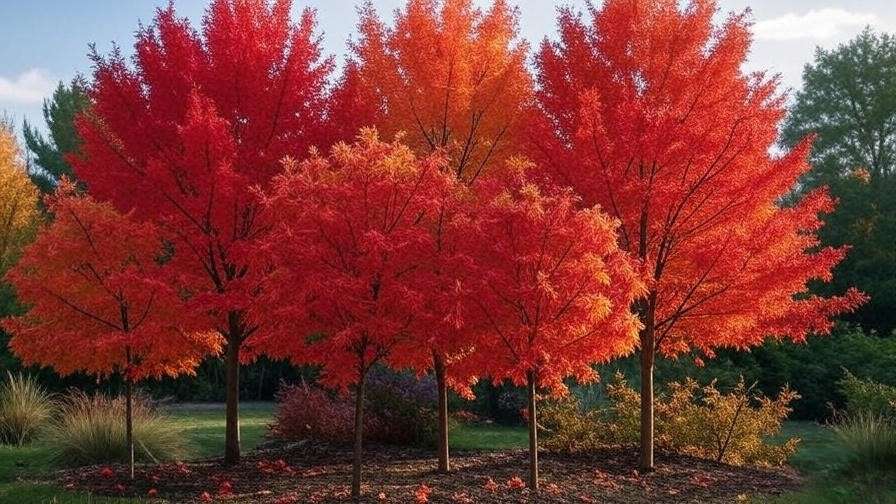 red foliage trees