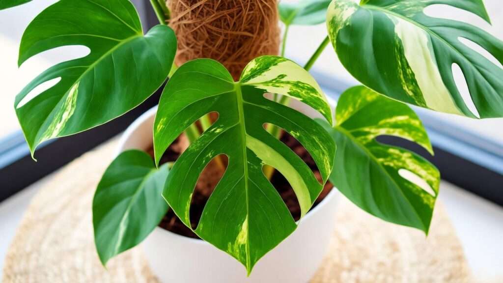 white monstera plant