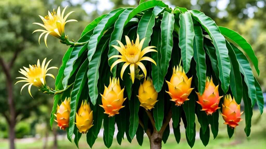 yellow dragon fruit tree