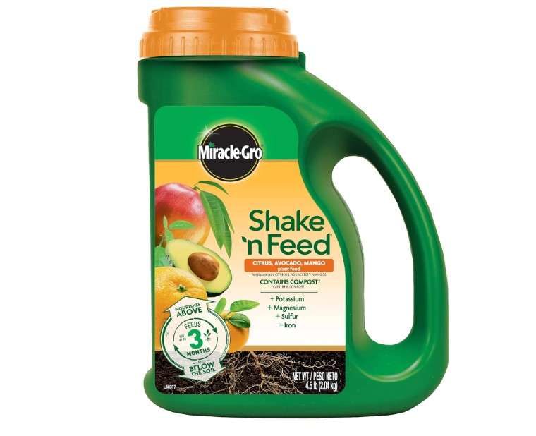 Miracle-Gro Shake 'N Feed Continuous Release Citrus, Avocado & Mango Plant Food, 4.5 lb.