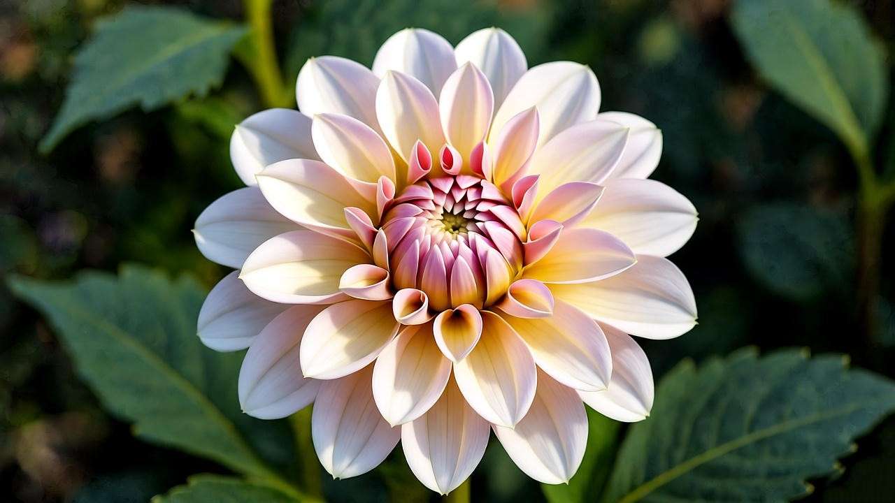 Café au Lait dinnerplate dahlia creamy 11-inch bloom in soft morning light