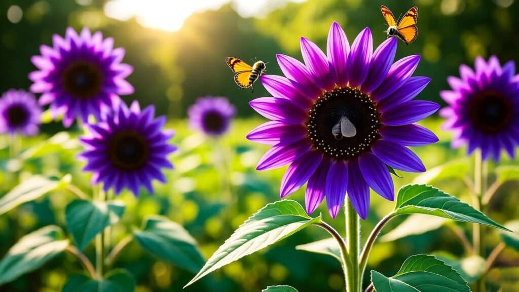 Purple Sunflower Plants
