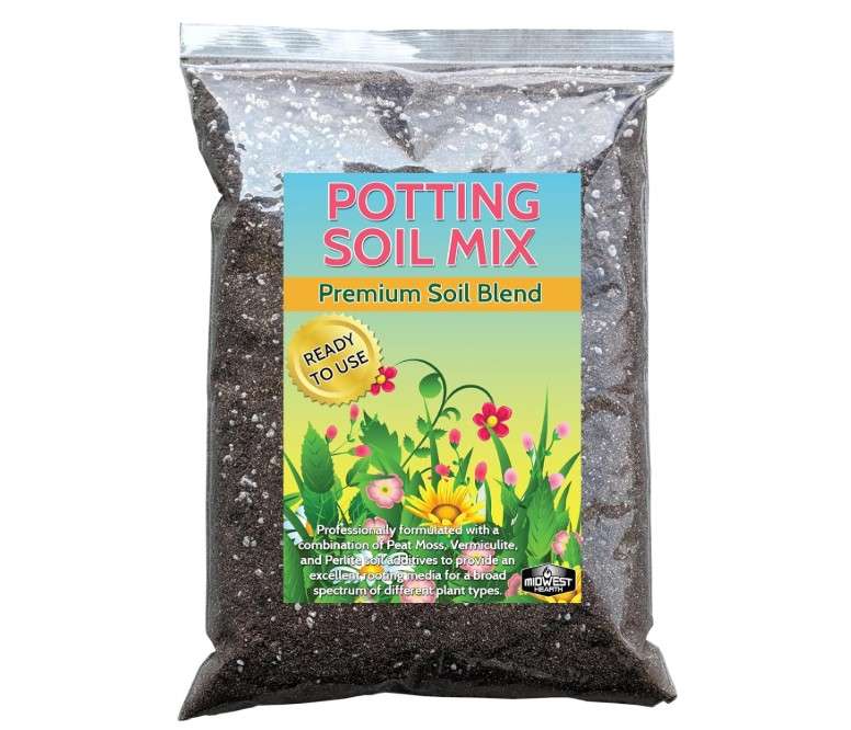 Premium Potting Soil Mix with Peat Moss, Vermiculite, Perlite (Made in USA) (8 Dry Quarts)
