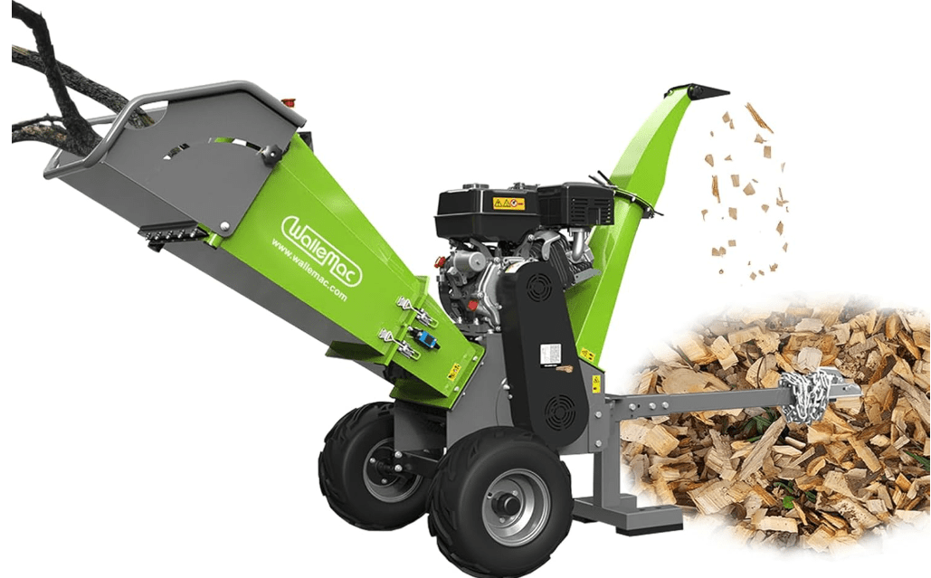 
Wallemac 420cc 14HP 6-Inch Wood Chipper Shredder Mulcher E-Start Gas Powered B&S Engine EPA Certified with Towbar/Emergency Stop Button (B&S Engine,