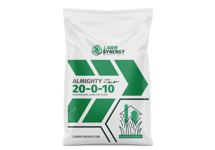
Almighty 20-0-10 Lawn Fertilizer (18 lbs.) – Professional Slow-Release Nitrogen Formula with NuTrace Micronutrients – Deep Green Lawn Color, Strong Roots