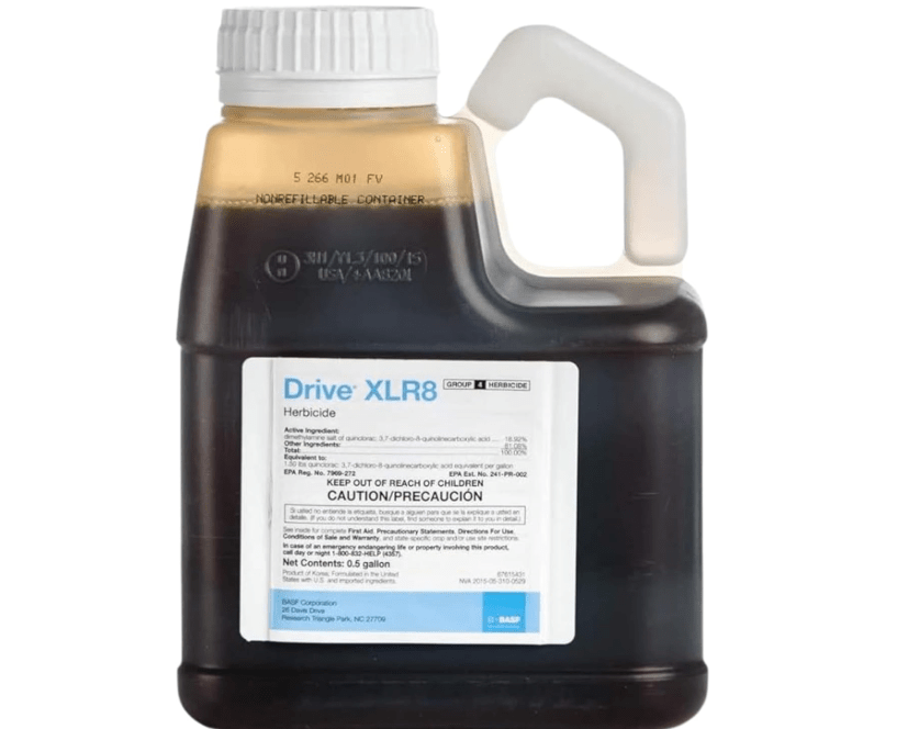 BASF Drive XLR8 Crabgrass Killer for Lawn & Turf, Post Emergent Grassy & Broadleaf Weed Control, Active Ingredient Quinclorac, 30 Day Residual,